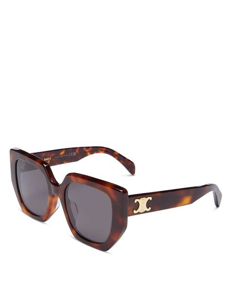 celine triomphe sunglasses 55mm|CELINE Triomphe 55mm Butterfly Sunglasses.